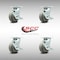 Service Caster 5 Inch SS Thermoplastic Rubber Swivel Caster Set with Roller Bearings and Brakes SCC-SS30S520-TPRRF-TLB-4 - alternate 2